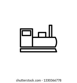 locomotive icon. line style icon vector illustration. vehicle icon stock