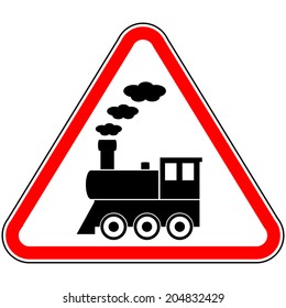 Locomotive icon on white background. Vector illustration.