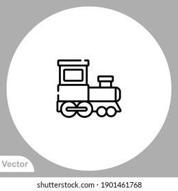 Locomotive Icon Sign Vector,Symbol, Logo Illustration For Web And Mobile