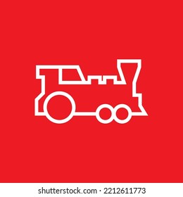 Locomotive Icon, Steam Power Graphic Resource Template, Vector Illustration.