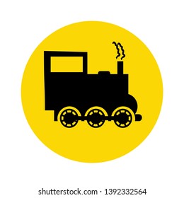 locomotive icon symbol illustration, train logo design 