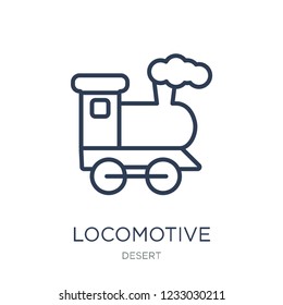 Locomotive icon. Trendy flat vector Locomotive icon on white background from Desert collection, vector illustration can be use for web and mobile, eps10