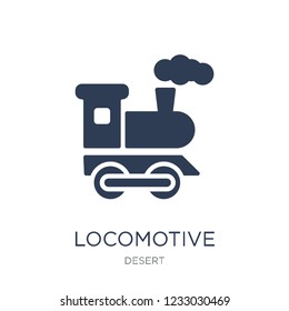 Locomotive icon. Trendy flat vector Locomotive icon on white background from Desert collection, vector illustration can be use for web and mobile, eps10