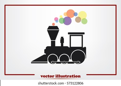 Locomotive Icon Vector.