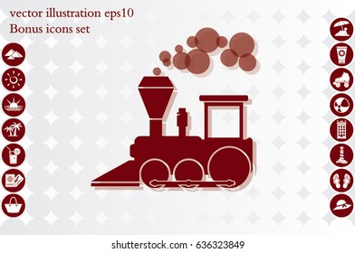 Locomotive Icon Vector