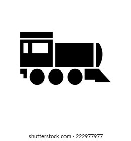 Locomotive icon . Vector illustration.