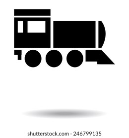 Locomotive icon . Vector illustration