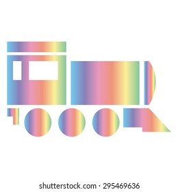 Locomotive icon . Vector illustration