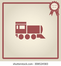 Locomotive icon . Vector illustration