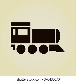 Locomotive icon . Vector illustration