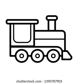 Locomotive icon vector side view