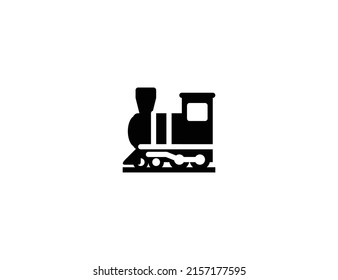 Icono vectorial de locomotora aislada realista. Icono de ilustración de locomotora