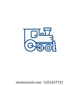 Locomotive line icon concept. Locomotive flat  vector symbol, sign, outline illustration.