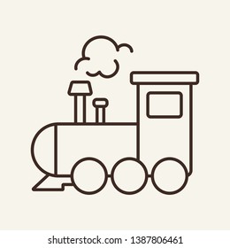 Locomotive Line Icon. Train, Steam, Engine. Transport Concept. Vector Illustration Can Be Used For Topics Like Travel, Retro, Railway, Railroad