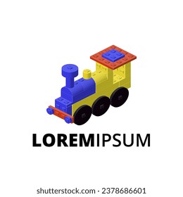 Locomotora para impresión y diseño. Ilustración vectorial.
