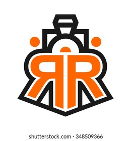 locomotive logo vector.
