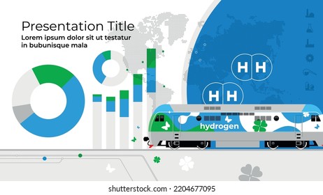 A Locomotive Powered By Hydrogen Fuel. Presentation Cover