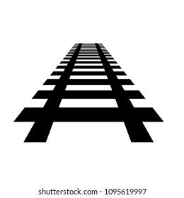 locomotive railroad track.vector illustration
