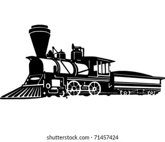 Locomotive - Retro Ad Art Illustration