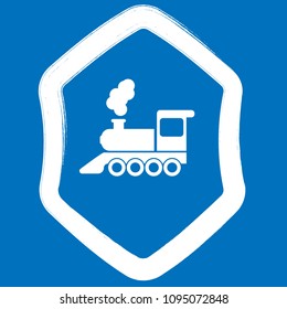 locomotive and shield