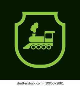 locomotive and shield