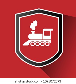 locomotive and shield