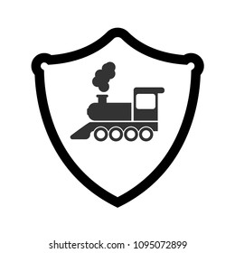 locomotive and shield