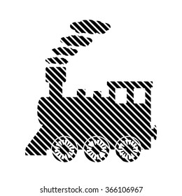 Locomotive sign on white background. Vector illustration.