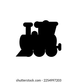 Locomotive silhouette icon illustration template for many purpose. Isolated on white background	