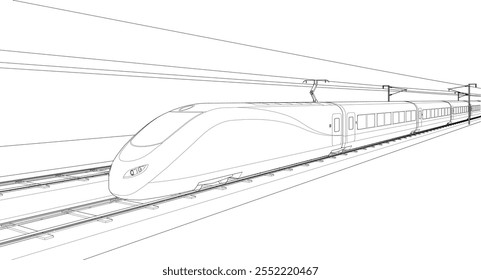 locomotive sketch symbol 3d illustration	