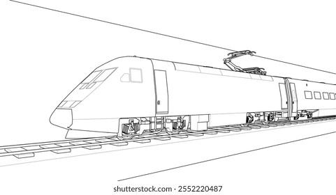 locomotive sketch symbol 3d illustration	