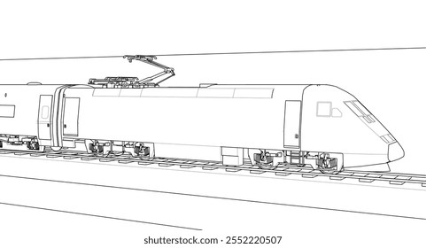 locomotive sketch symbol 3d illustration	