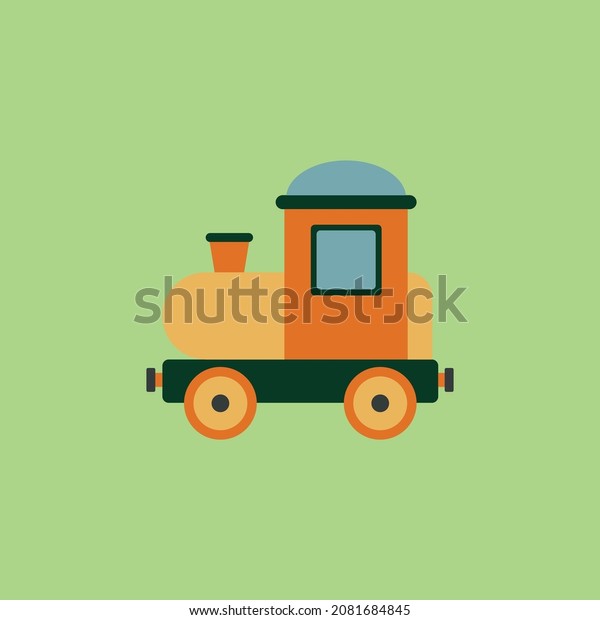 Locomotive Toy Cartoon Flat\
Vector