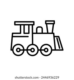 locomotive toy, train - vector icon	