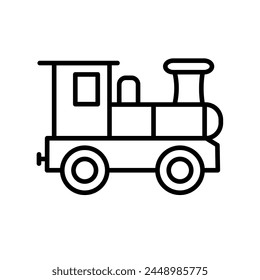 juguete de locomotora, tren - icono de Vector