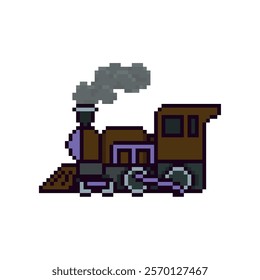 LOCOMOTIVE TRAIN HEAD PIXEL ART