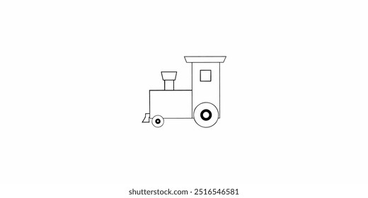 locomotive train outline design for kids printable coloring book