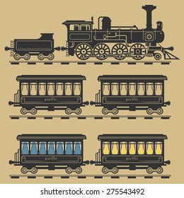 Locomotive train, vector illustration