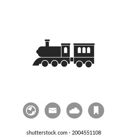 Icono de locomotor vector negro simple