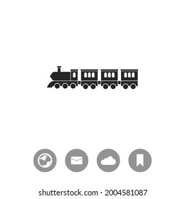 Locomotive vector black simple icon