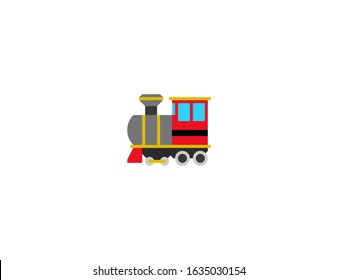 Locomotive vector flat icon. Isolated Locomotive train emoji illustration 