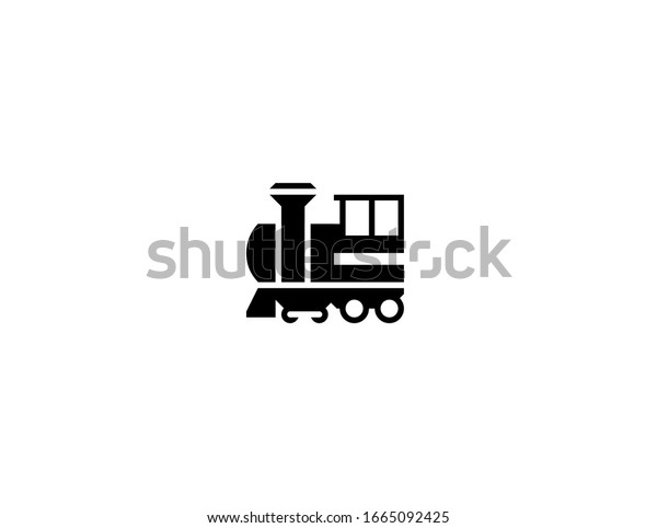 Locomotive vector flat icon. Isolated Locomotive train\
emoji illustration 