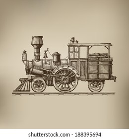 Locomotive. Vector format
