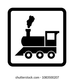 Locomotive vector icon.