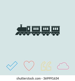 Locomotive vector icon.