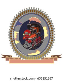 Locomotive vector icon.