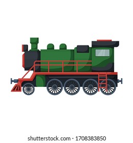 Locomotive vector icon.Cartoon vector icon isolated on white background locomotive.