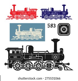 Locomotive, vector illustration