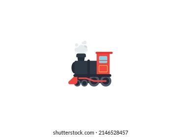 Locomotive Vector Isolated Emoticon. Locomotive Icon