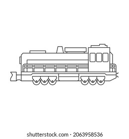 Locomotive Wagon Vector Outline Icon Vector Stock Vector (Royalty Free ...